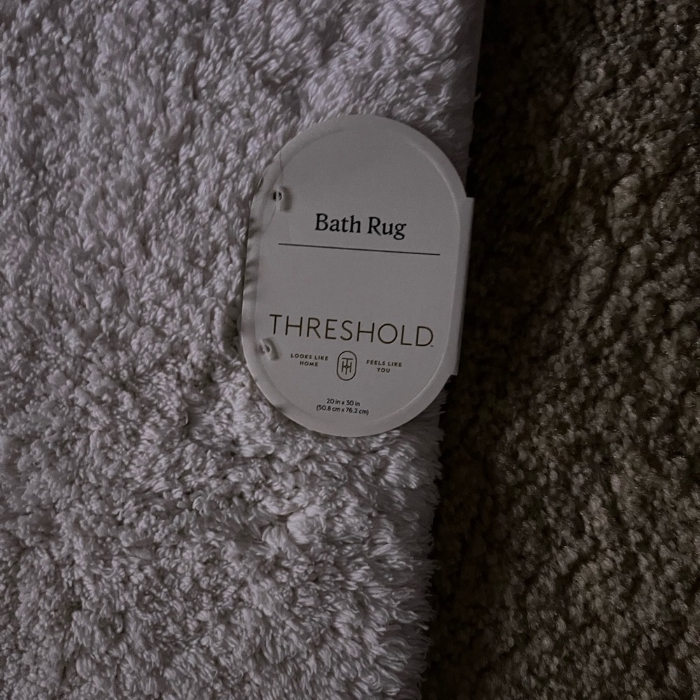 Threshold Plush White Bath Rug - Picture 2 of 2